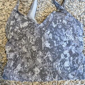 Lululemon Align Cropped Tank Size 2 Snakeskin Print Yoga Workout Top